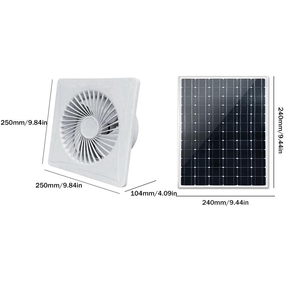 Solar 12V Air Vent Window Wall Fan Energy-saving Exhaust Air