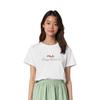 Fila Athletics Logo Print Training Sports Short Sleeve T-Shirt Women Tops Jade-White A11W121104F-WT