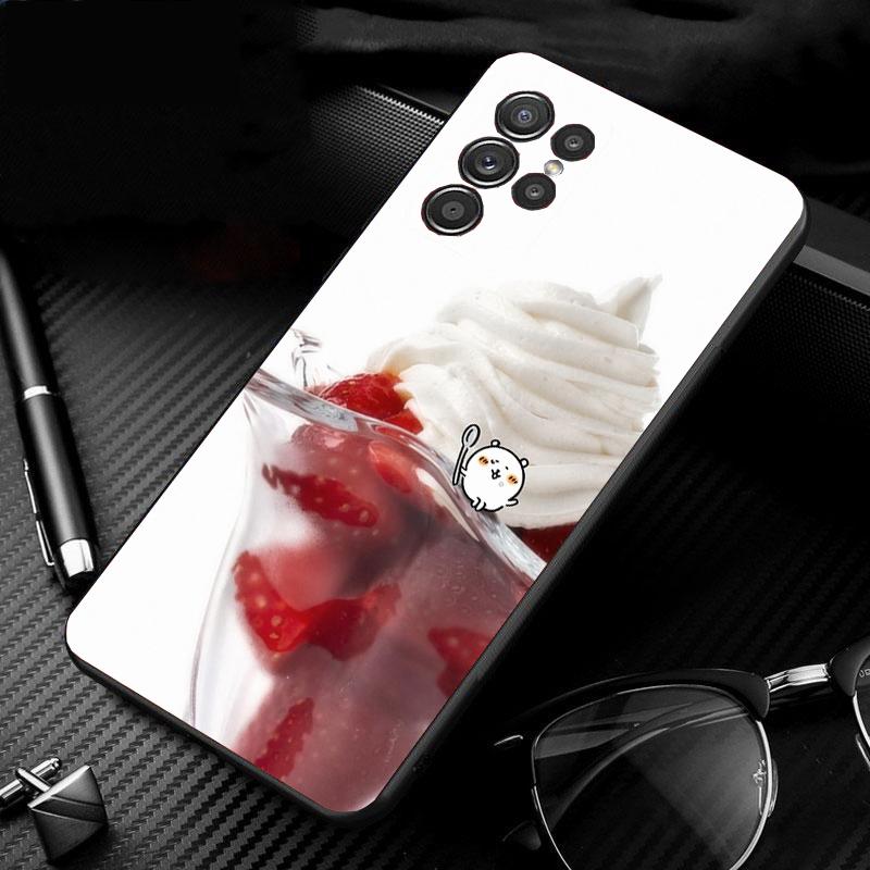 Phone Case For Samsung Galaxy S26 S25 S24 S23 S22 Ultra S23 S22 S25 Plus S24 FE S26Edge Strawberry Cat Cartoon S26