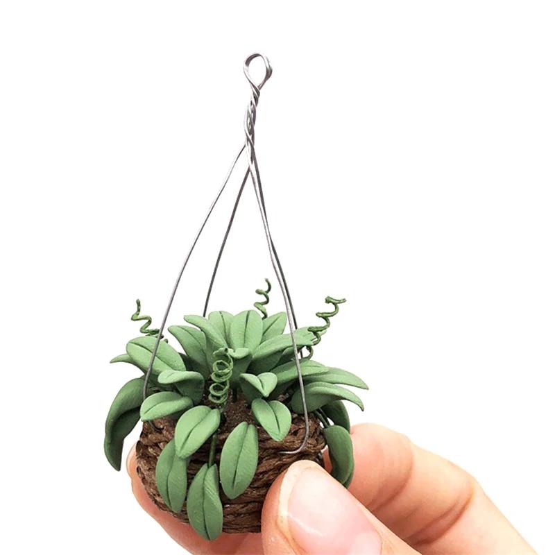 1Pc Dollhouse Miniature Green Plant Potted Ornaments 1/12 Mini Simulation House Decor Plant Model Toy Accessories For Children