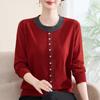 Stylish Round Neck Pullover Knit Top for Moms - Spring/Autumn 2026 Edition