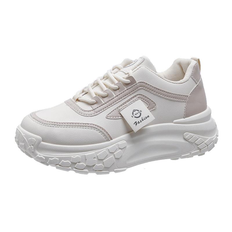 Inner Height Increase Dad Shoes Women 2025 Autumn New Versatile Korean Version Thick-soled Muffin Casual Shoes Little White Shoes