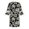 Fashion Women's V-neck Printed Lace Patchwork Bohemian Casual Resort Dress