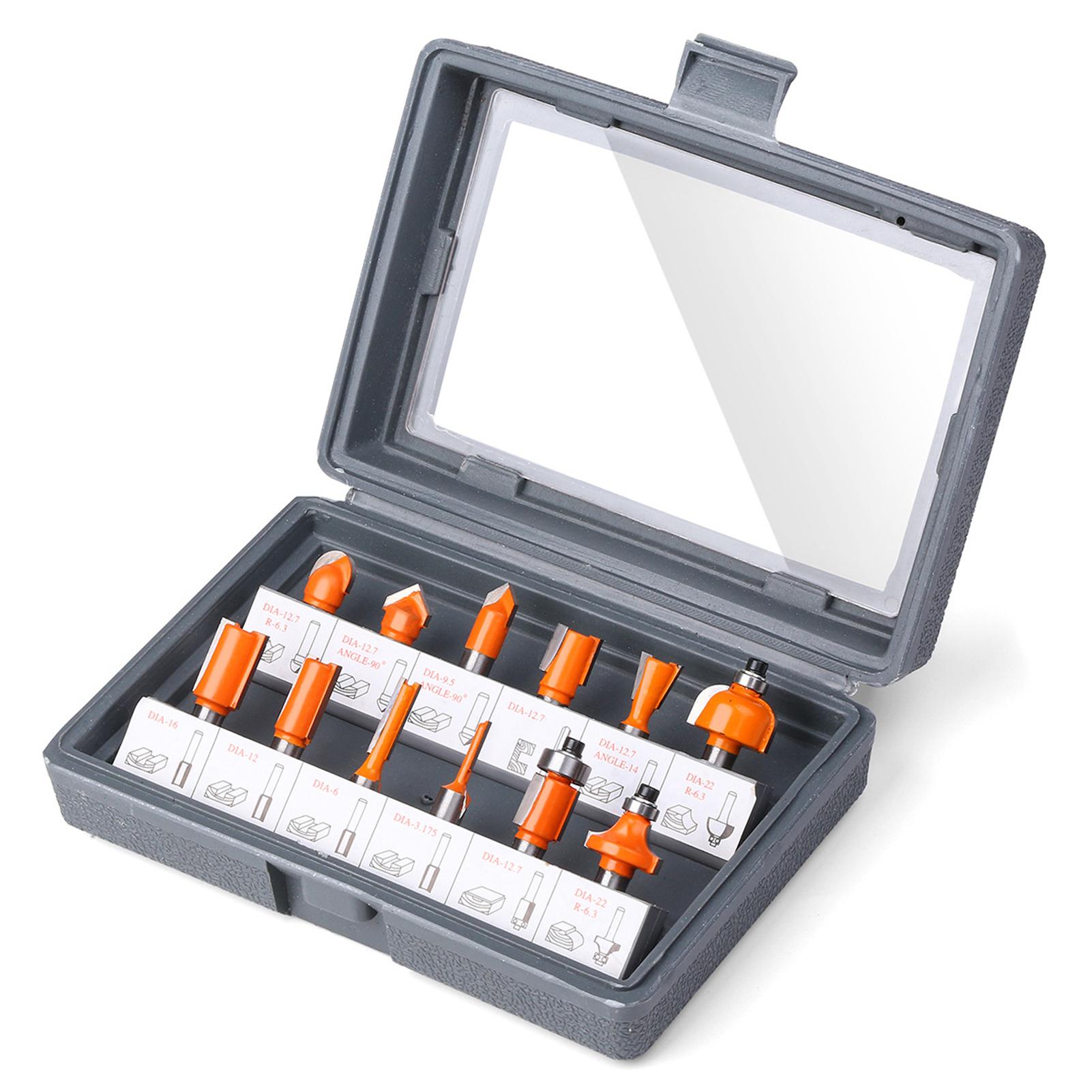 

12 шт., набор фрез для деревообработки, лезвия из карбида вольфрама, кромкообрезной станок, лезвие по дереву оранжевый