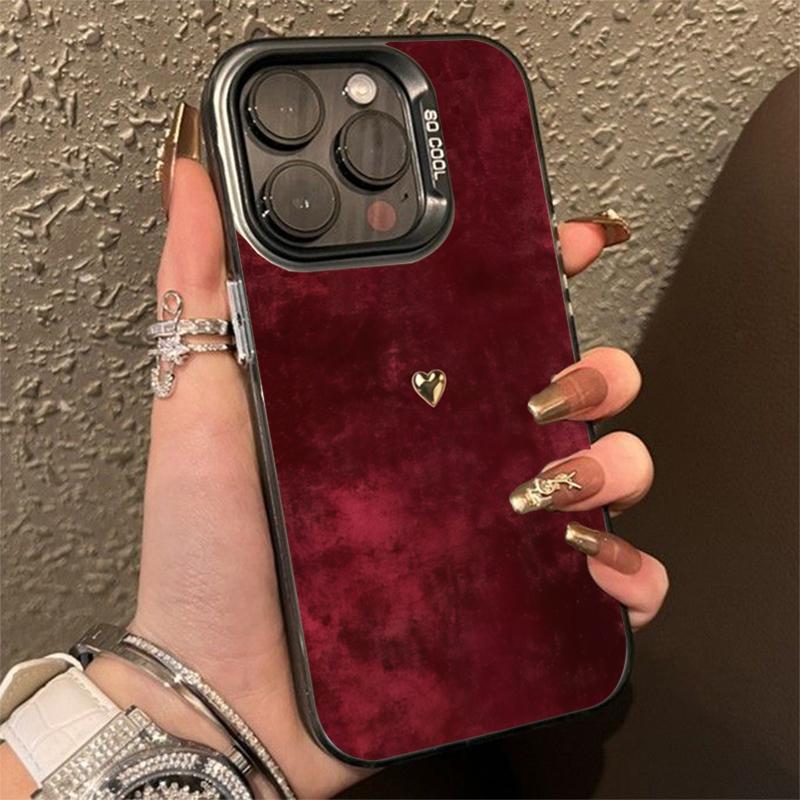 Golden Love Heart Electroplate Silver Phone Case For Xiaomi Mi 15 14 13 12 13T 14T Pro 11 Lite 5G NE Poco X5 X6 M6 Pro Cover