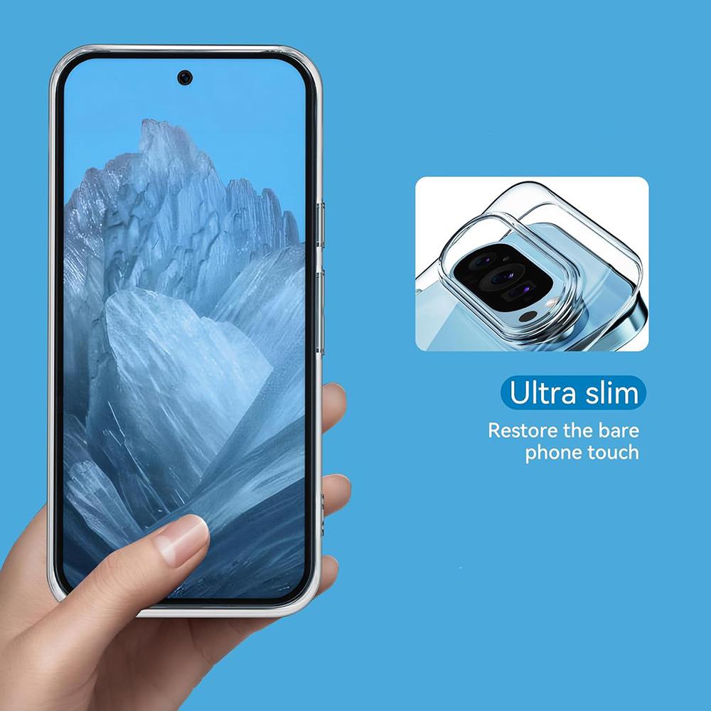 Luxury Transparent Silicone Soft Ultra Thin Case for Google Pixel 9 8 A 8 7 7 A 6 A 6 Pro XL Clear Skin Feel Shell Shockproof Back Protect Cover