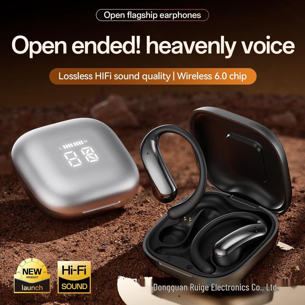 Smart M142 Ear Hook Bluetooth Earphones with Dual Digital Display