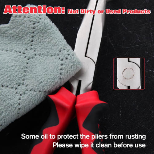 LEONTOOL Hose Pliers, Fuel Hose Clamp Pliers, Mechanic Pliers, Hose Grippers with Semi-Round and Bent Tips, Automotive Spark Plug Pliers, Spark Plug B