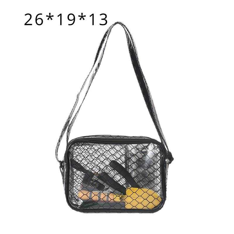 

26*19*13 Антистатическая печать ПВХ Водонепроницаемая европейский стандарт Экологичная сумка через плечо белый