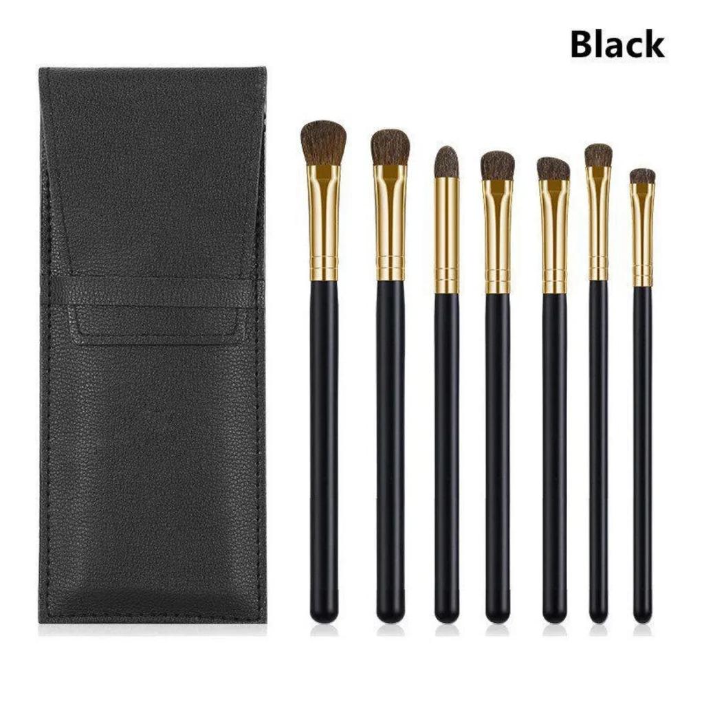 7pcs Makeup Brush Set Women's Eye Makeup Brush Horse Tail Eye Makeup Brush Wood Handle Makeup Tool Eye Shadow Eyebrow Brush