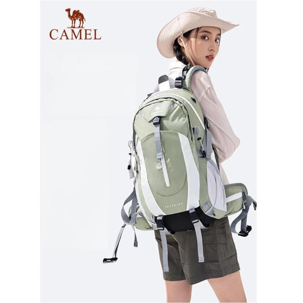 CAMEL Outdoor Professional Hiking Backpack, Large Capacity Travel Tourism Backpack, for Hiking And Climbing, Light Green