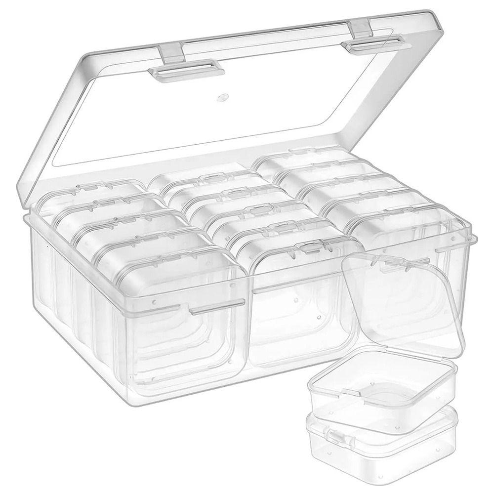 1Set Diamond Painting Plastic Storage Box DIY Nail Art Jewelry Earring Storage