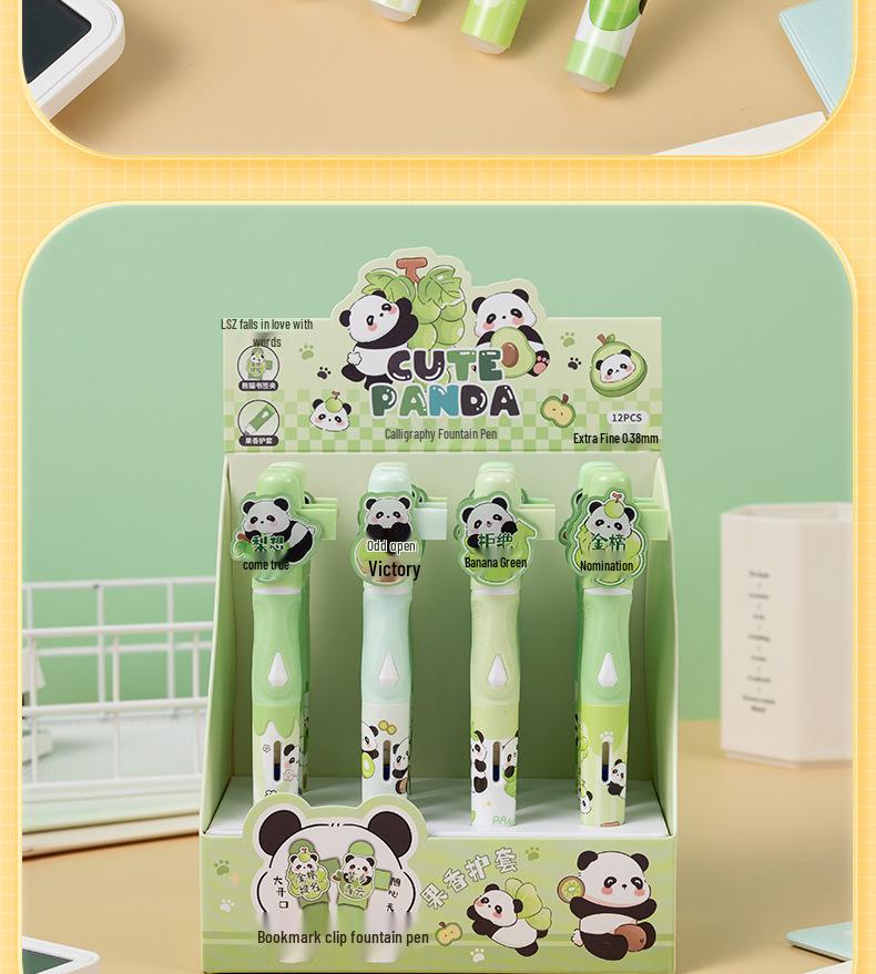 Heat Erasable Fountain Pen Set with Cute Bookmarks and Refillable Cartridge for Students