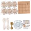 Wood Slices DIY Crafts Kit for Xmas Decor Ornaments DIY Macrame Wall Hanging