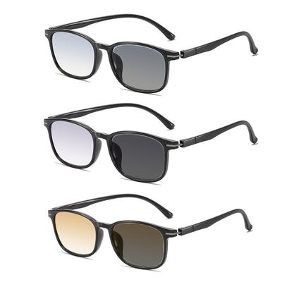 Fashion Pochromic Reading Glasses for Men Women New Trend Square Blue Light Blocking Eyewear Unisex Gradient Color Presbyopia