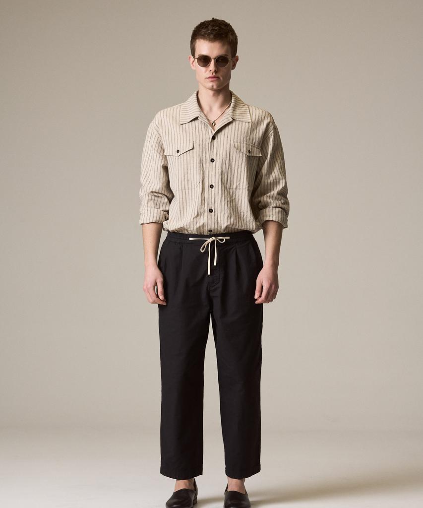 Laijeuaenbillou Garment-Dyed 330 Oxford Two-Pleated Easy Pants Dark Navy
