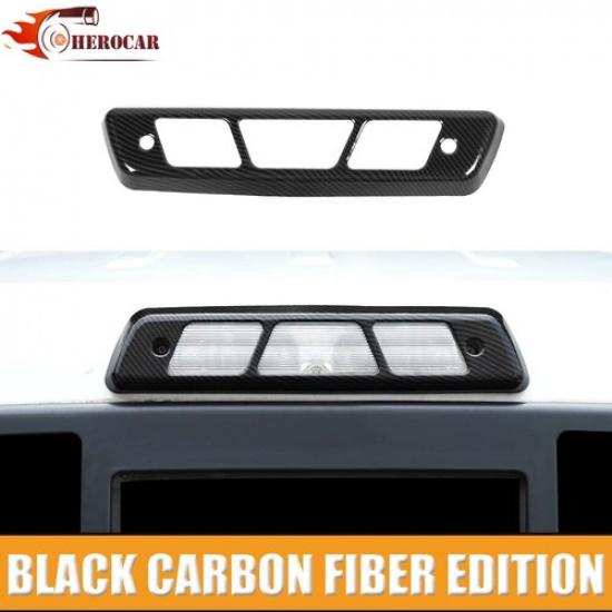 Third 3rd Brake Light Cover Trim Decor Frame For Ford F150 2009-14 Carbon Fiber