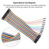 REXQualis 240pcs Dupont Wire Kit, 10cm and 20cm Jumper Cables, 40-Pin M-F/M-M/F-F, Rainbow Ribbon Breadboard Wires Compatible with Arduino Projects