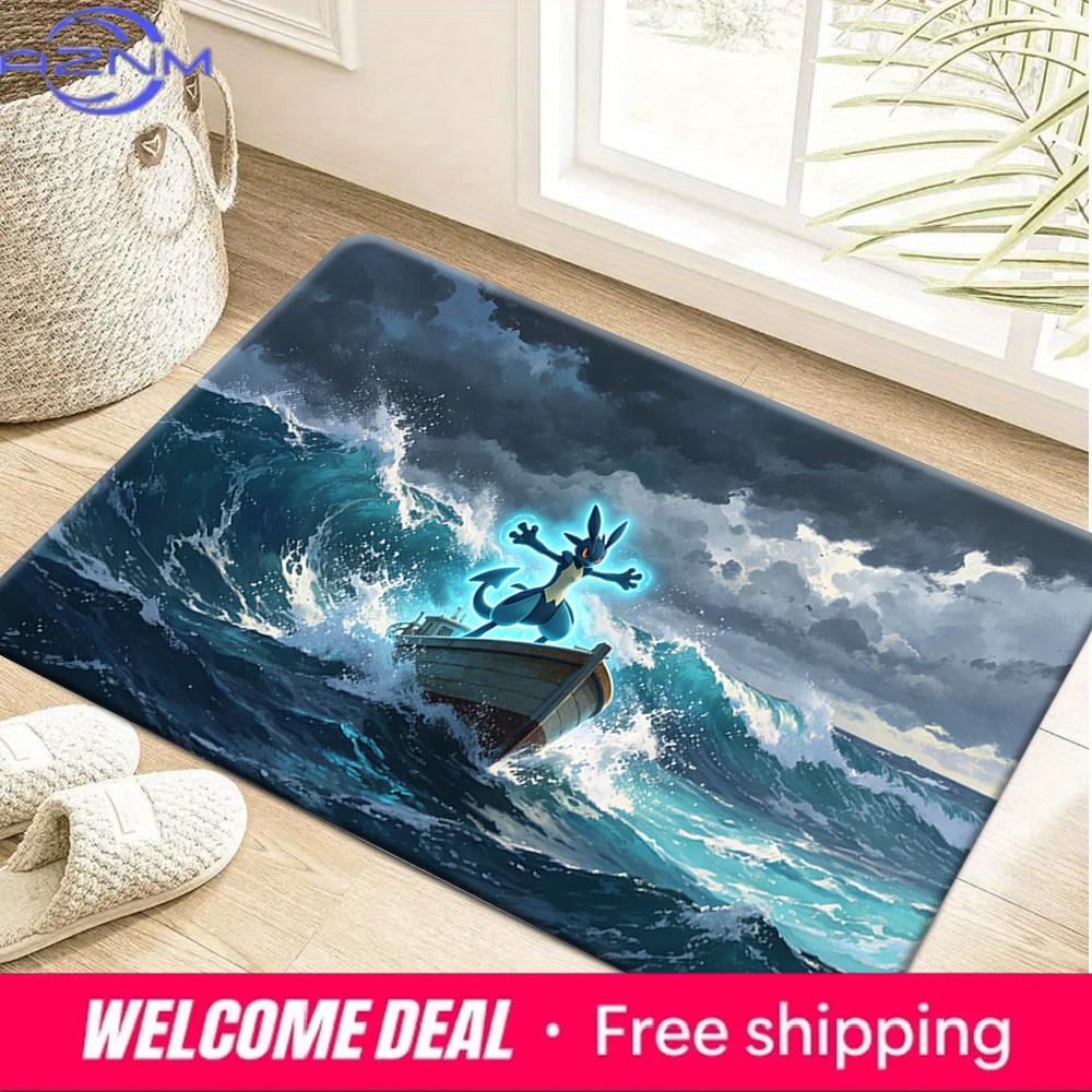 Lucario Stormy Ocean Adventure Print Non-Slip Floor Mat Doormat 40cm x 60cm