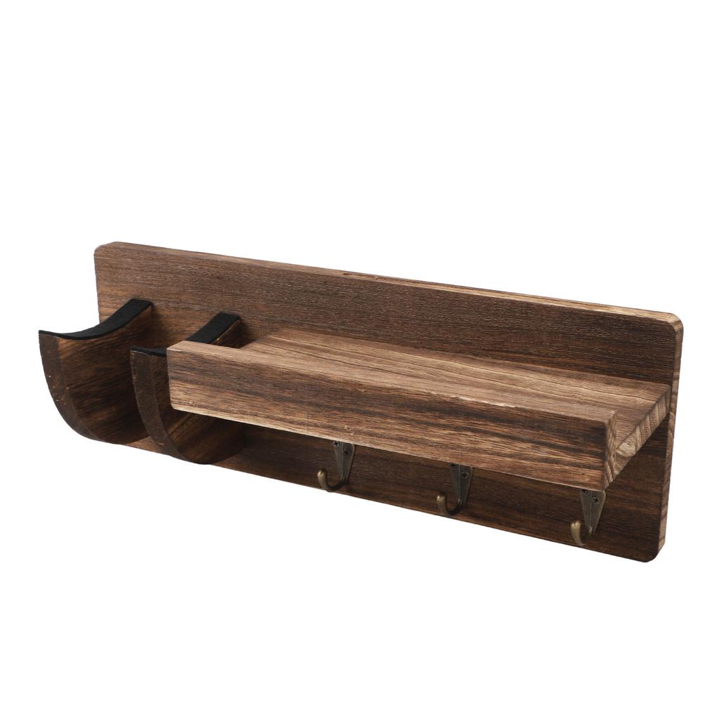 Guitar Wall Mount Hanger with Hook Multipurpose Guitar Wood Hanging Rack for Electric Guitar Violin