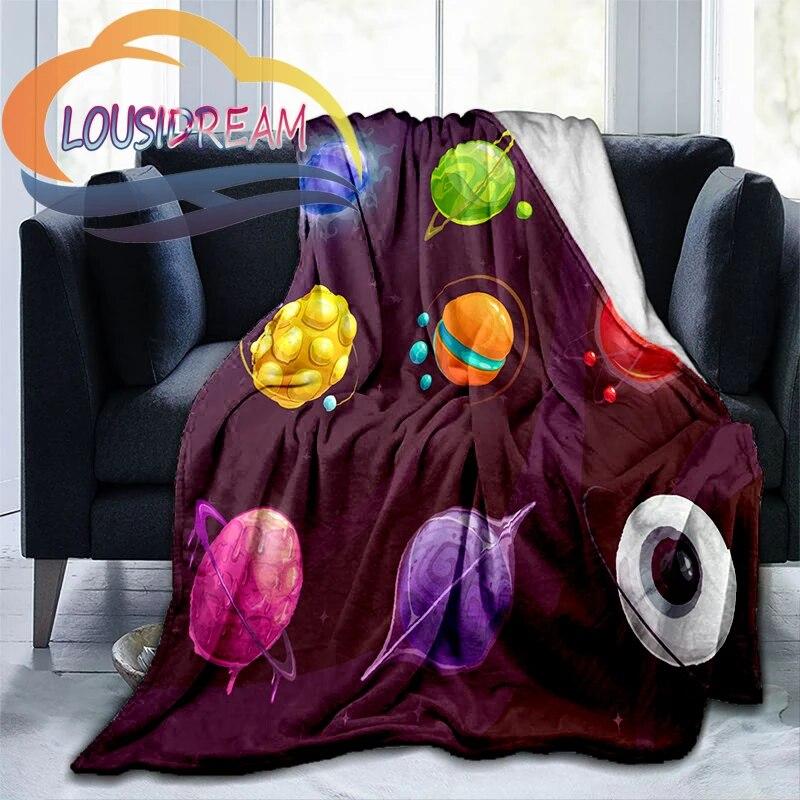 Space Universe Vector and The Sun  Many Planets In Galaxy Series Wool Blanket Cashmere  Fashion Flannel Blanke
