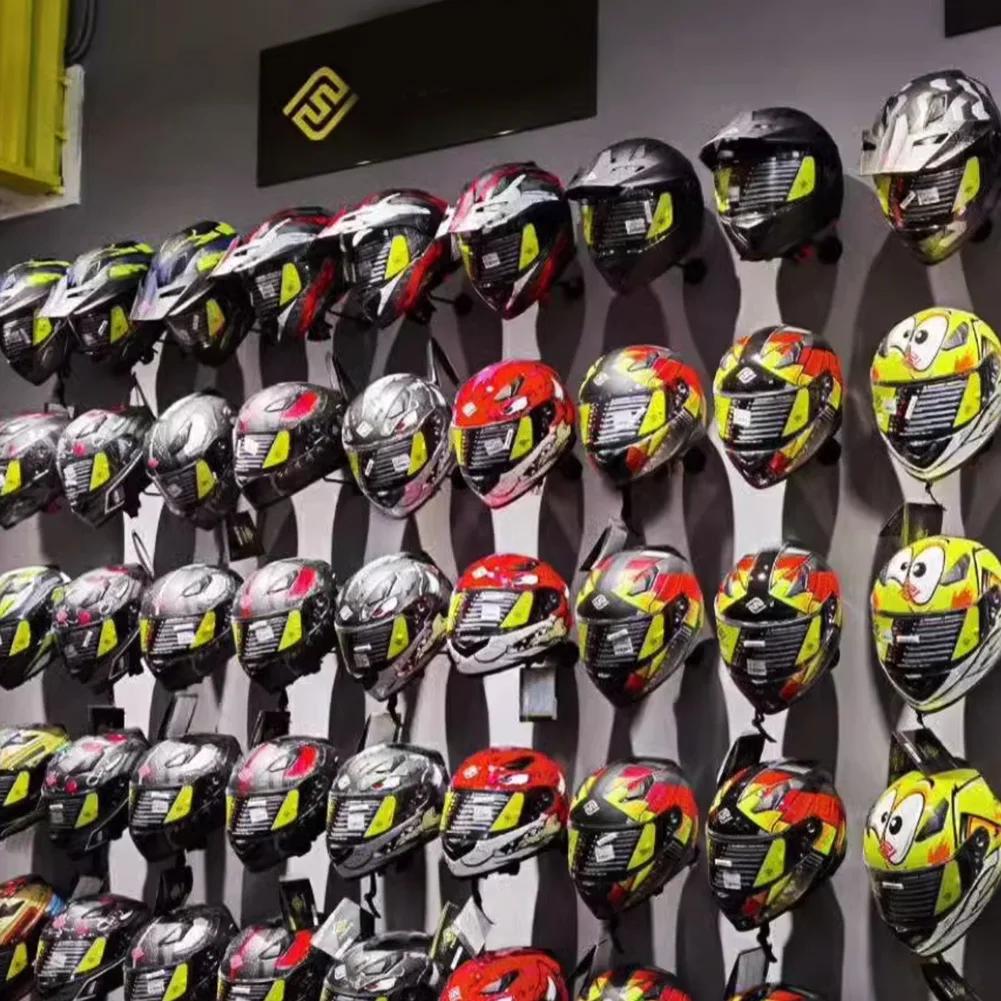 Steel Thickened Motorcycle Helmet Holder Hanger Rack Wall Mounted Hook for Coats Hats Caps Helmet Rack Helmet Accessories