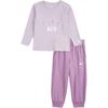 Casual Sports Suit E1D1 Comfortable Soft Skin-Friendly Letters Baby Suit Light-Purple Red IH0964-555