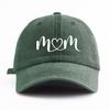 1pc Mom Heart Print Washed Baseball Cap for Adults,  Minimalist Retro Style Casual Soft Adjustable Dad Hat, Perfect As Gift