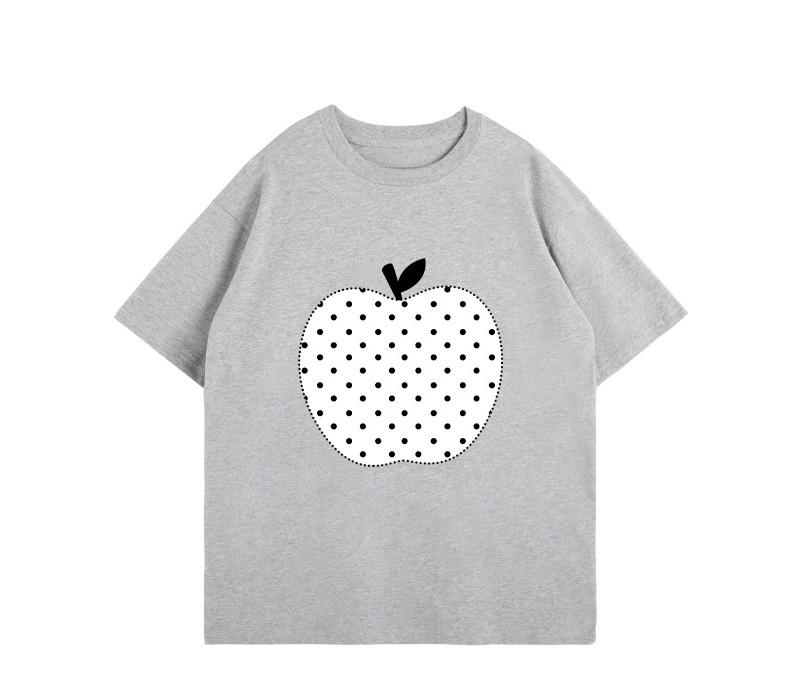 New Unisexs And Unisexs Versatile Tshirt Pattern Printed Summer Short Sleeve Street Style Casual Pure Cotton Clothing Tshirt