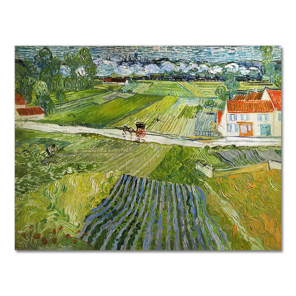 Żniwa w La Crau Van Gogha Krajobraz Obraz Olejny Reprodukcje na Płótnie Plakaty i Reprodukcje Obraz Ścienny do Salonu