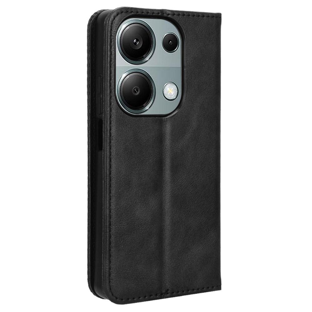 For Xiaomi Redmi Note 13 Pro 4G/Poco M6 Pro 4G/Note 14S 4G Wallet Case Leather Vintage Phone Cover
