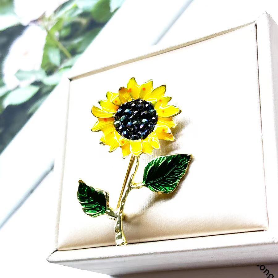 Matte Gold Pearl Wheat Ear Corsage Brooch for Women - High-End Versatile Pin with Anti-Exposure Design