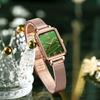 2025 New Small Green Watch Women's Light Luxury Retro Small Square Plate Simple Temperament Women's Watch