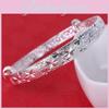 Premium Quality Women's Silver Star Pattern Adjustable Bracelet Bangle