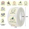 500 PCs/roll 1 Inch Cartoon Stickers, Cute Thank You Stickers for Gift Wrap, Envelope Closure, Diy Decoration