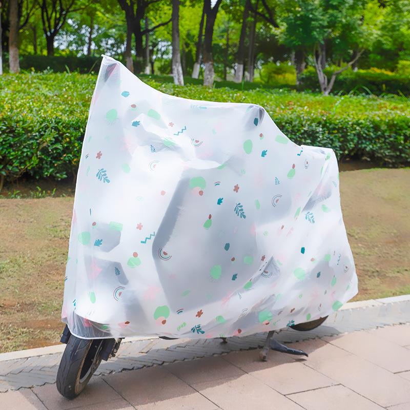 Douyin Popular Electric Vehicle & Bicycle Rain/Dust/Frost Cover with Cartoon Flower Design