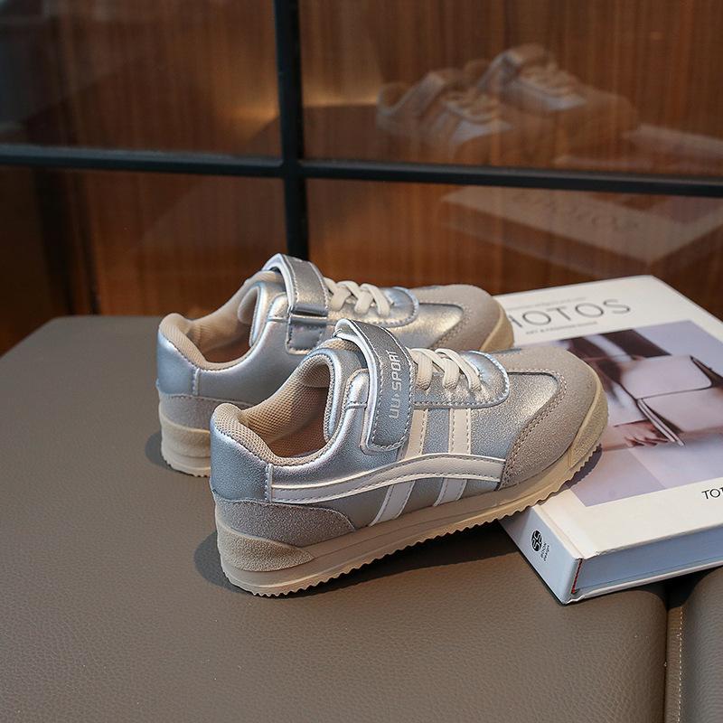 

Children s German training shoes, new spring and autumn sports shoes, breathable casual shoes, boys Forrest Gump shoes, trendy girls shoes 31 срібний