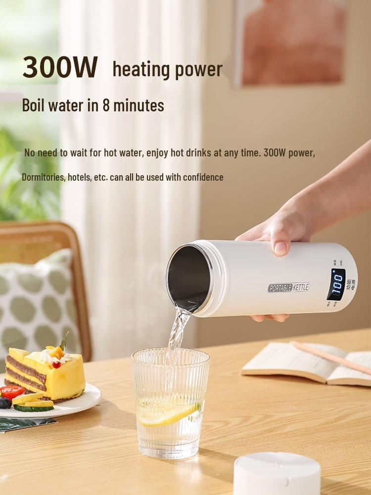 Portable Smart Electric Heating Water Cup - Stainless Steel Travel Thermos for Business and Office Use