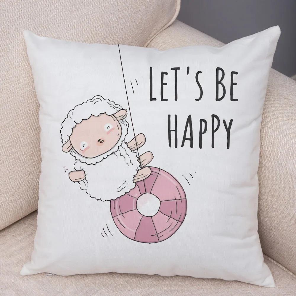 Cartoon Giraffe Monkey Decorative Pillowcase Office Living Room Car Ornaments Home Pillowcase