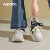 Augusdon 2025 Women's Retro White Ballet Sneakers