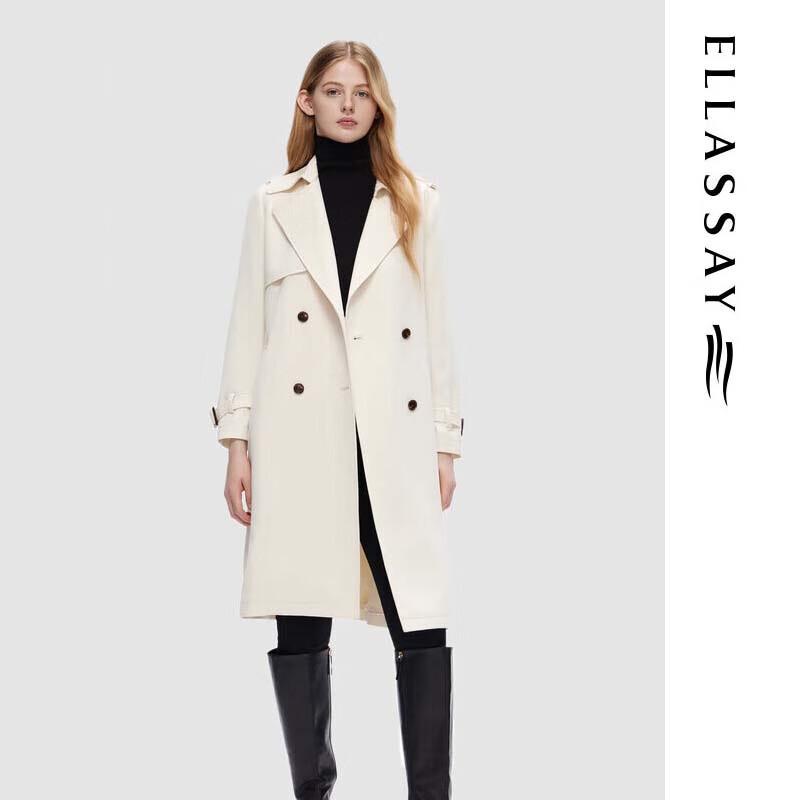 ELLASSAY Classic Trench Coat for Women L