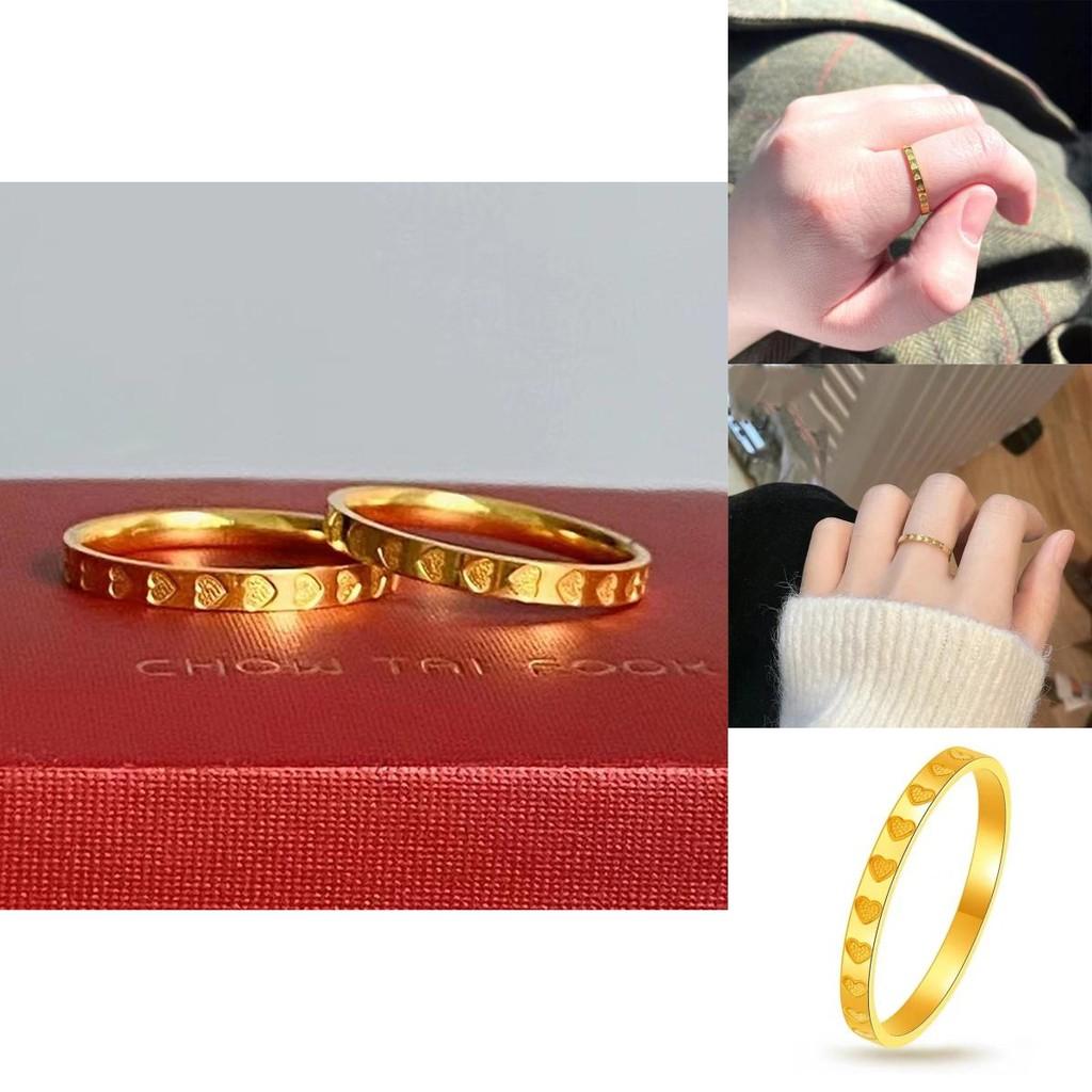 Contemporary Heart Ring In Brass Featuring A Unique Design For Trendy Couples