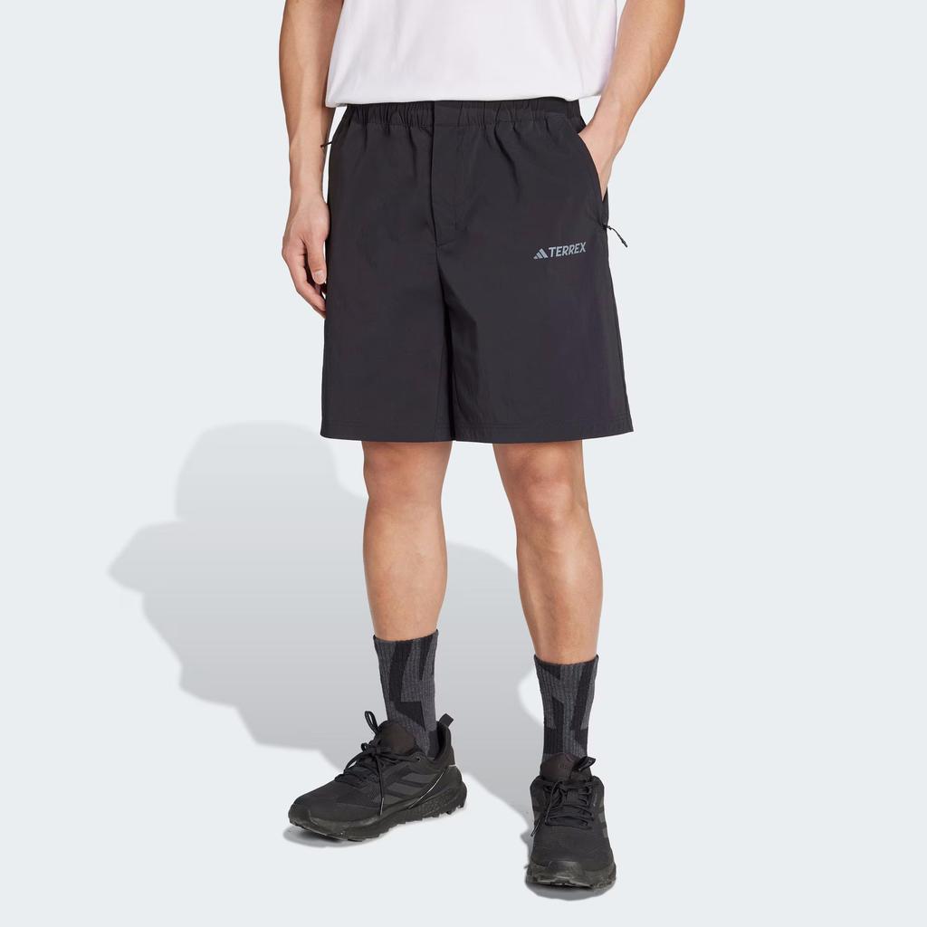 Adidas Terrex Multi Logo Letter Solid Color Loose Fit Five-Point Sports Shorts Men shorts Black JI5925