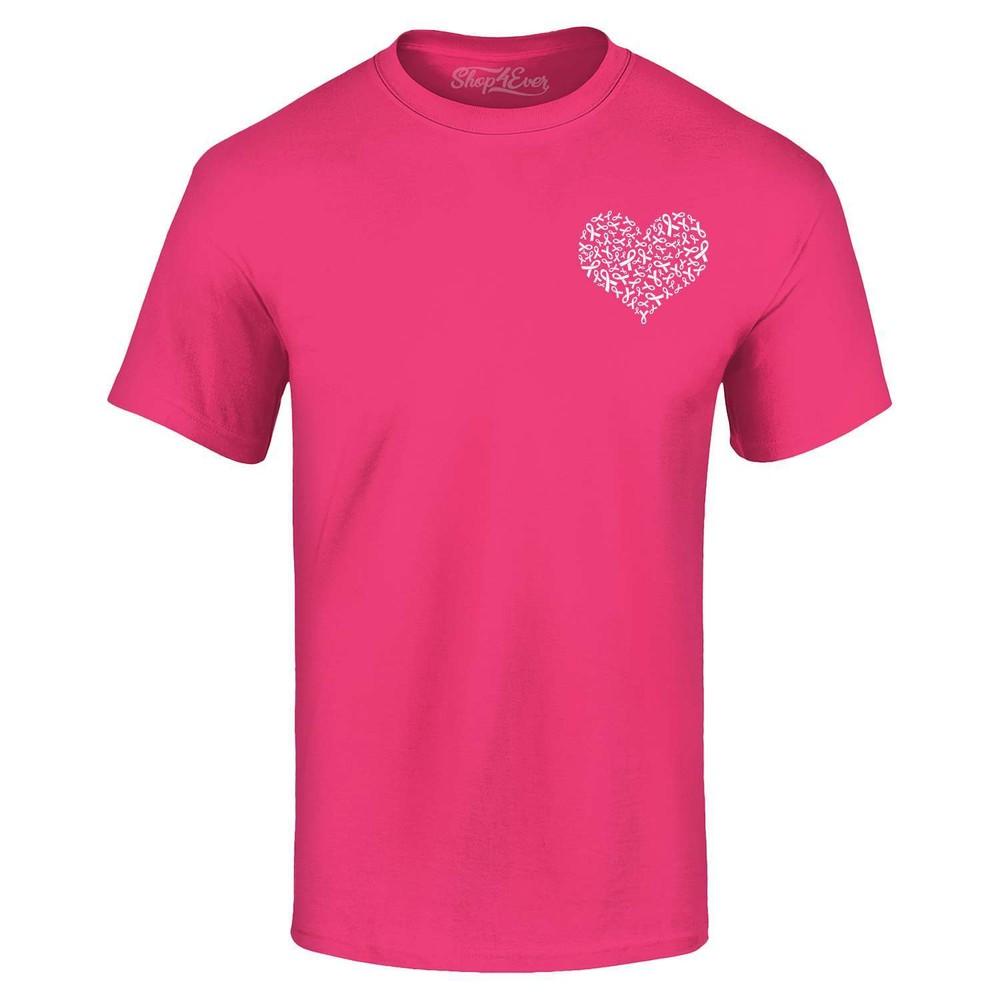 Breast Cancer Awareness Ribbon Heart Pocket T-shirt 0 Shirt
