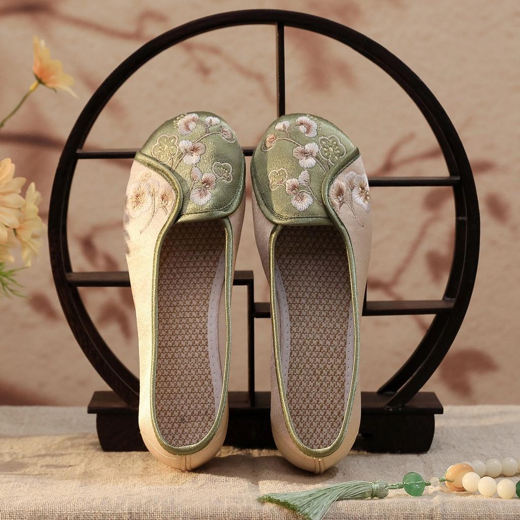 [Sandalwood] 2025 summer new old Beijing cloth shoes temperament simple cheongsam with shoes ethnic style embroidered shoes