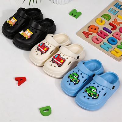 Disigner Children Slippers Cartoon Car Kids Sandals For Summer Holiday Beach Fashion Flat Lightweight Garden Shoes