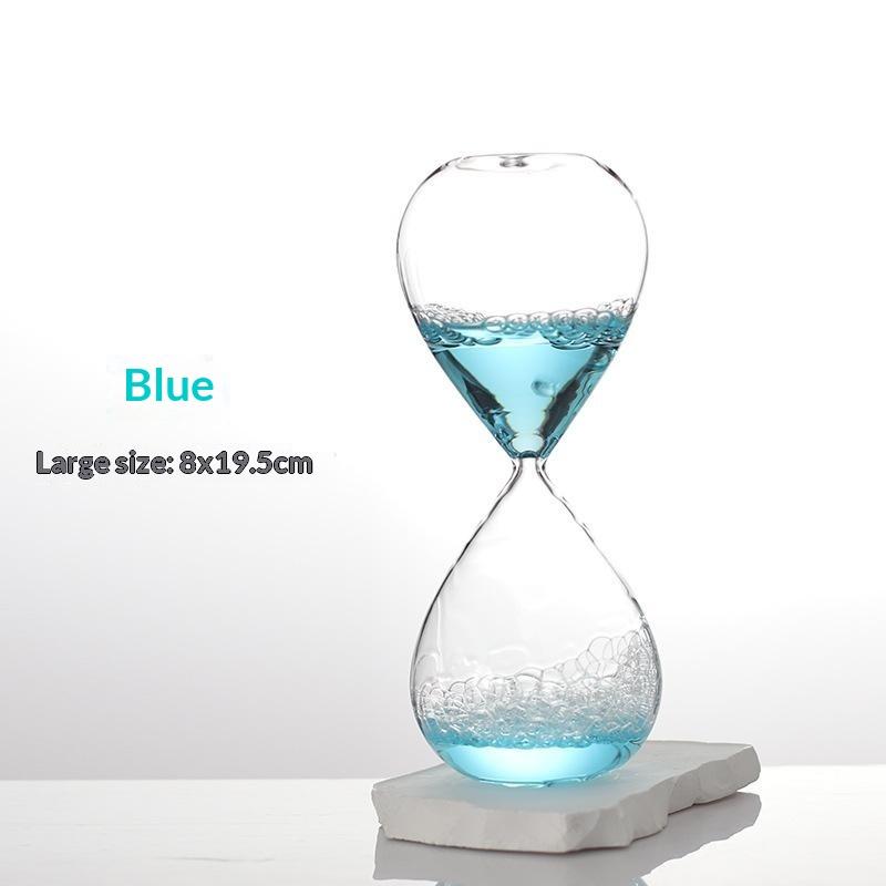 Bubble Singing Crystal Timer Handmade Craft Vintage Desktop Ornament for Living Room Office Desk Decor Unique Gift