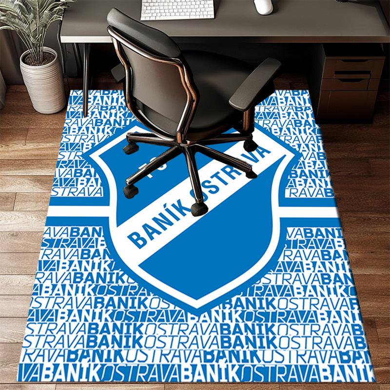 Banik Ostrava Crest Emblem Rug Game Carpet, Floor Mat for Bedroom Living Room Entryway Rug, Home Decor Idea Gift for Christmas birthday