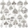 90Pcs 13 Styles Tibetan Style Alloy Pendants Mixed Shape Antique Silver 13~27x8~24mm Hole: 1.5~2.2mm