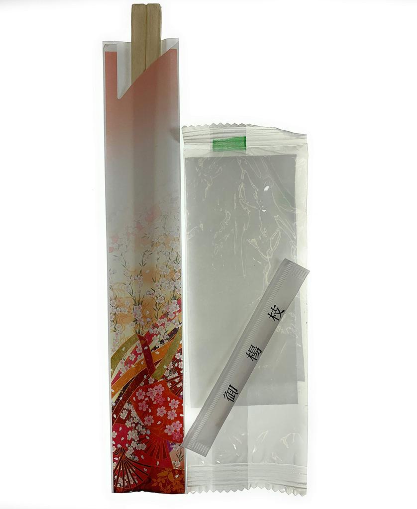 Engangs kimono 100 sett spisepinner, tannpirkere, håndklær, 3-delt sett, mønster,